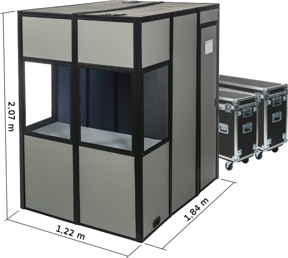 Cabina de autoportante p/2 puestos de traductor simultáneo TS Cabina AP