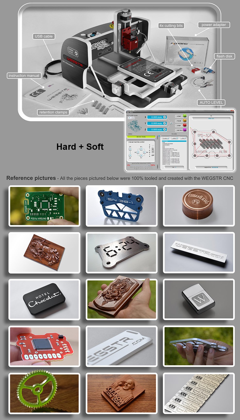 Router CNC para fresar circuitos impresos y otras piezas pequeñas con alta precisión CNC Wegstr