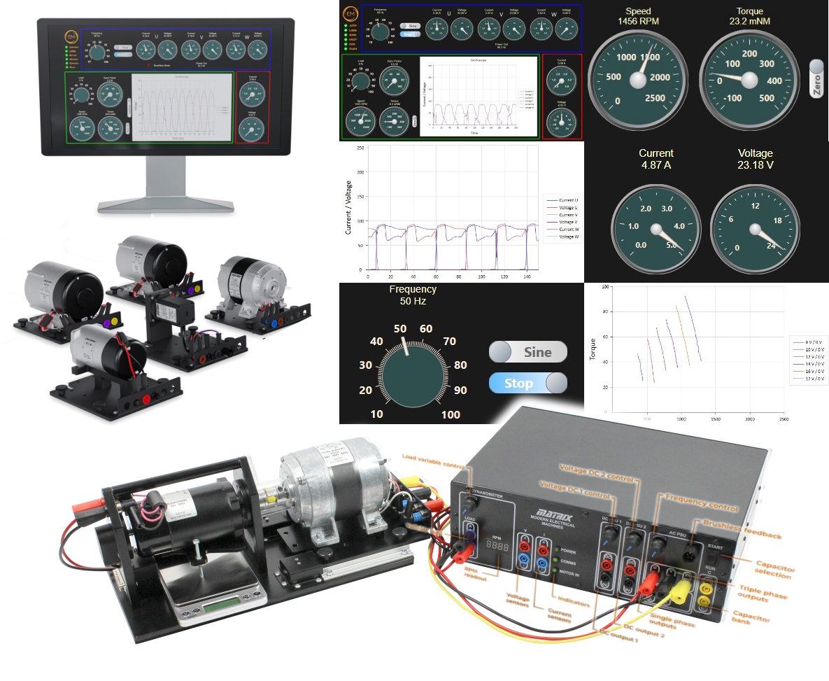 Conjunto completo para el estudio moderno de Máquinas Eléctricas Rotativas EM6637-2