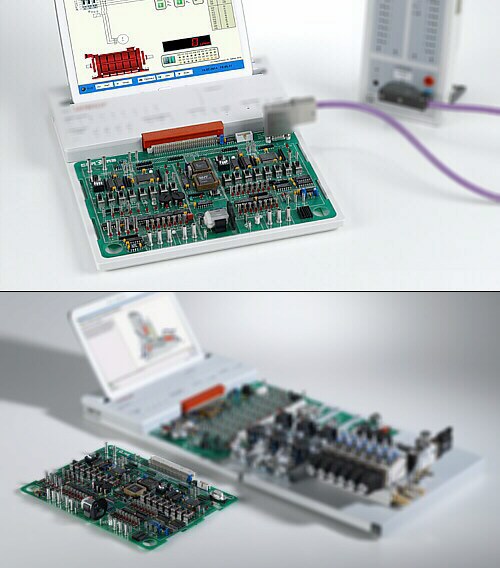 Placa p/prácticas de Automatización c/PLC y uso de ProfiBUS COM3Lab PLC