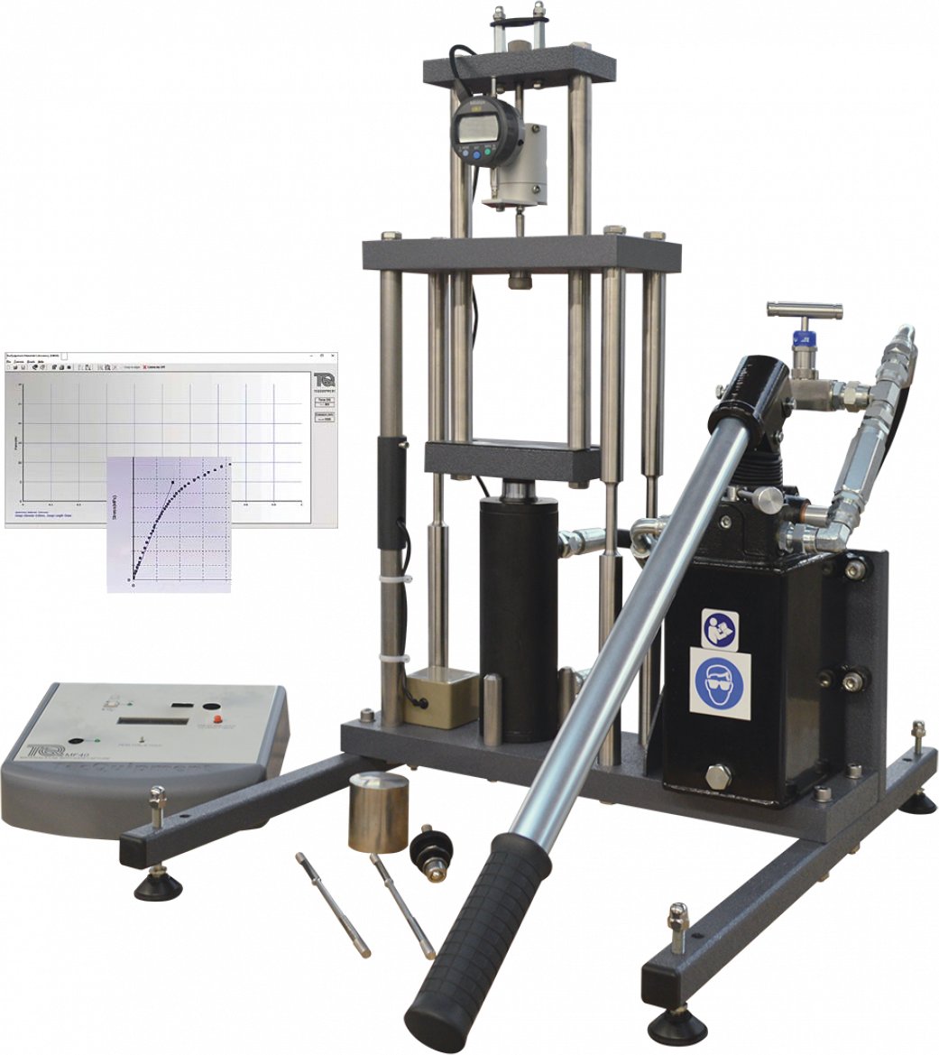 Máquina de ensayos de tracción y dureza Brinell, con salida de datos a PC MF40 MkII