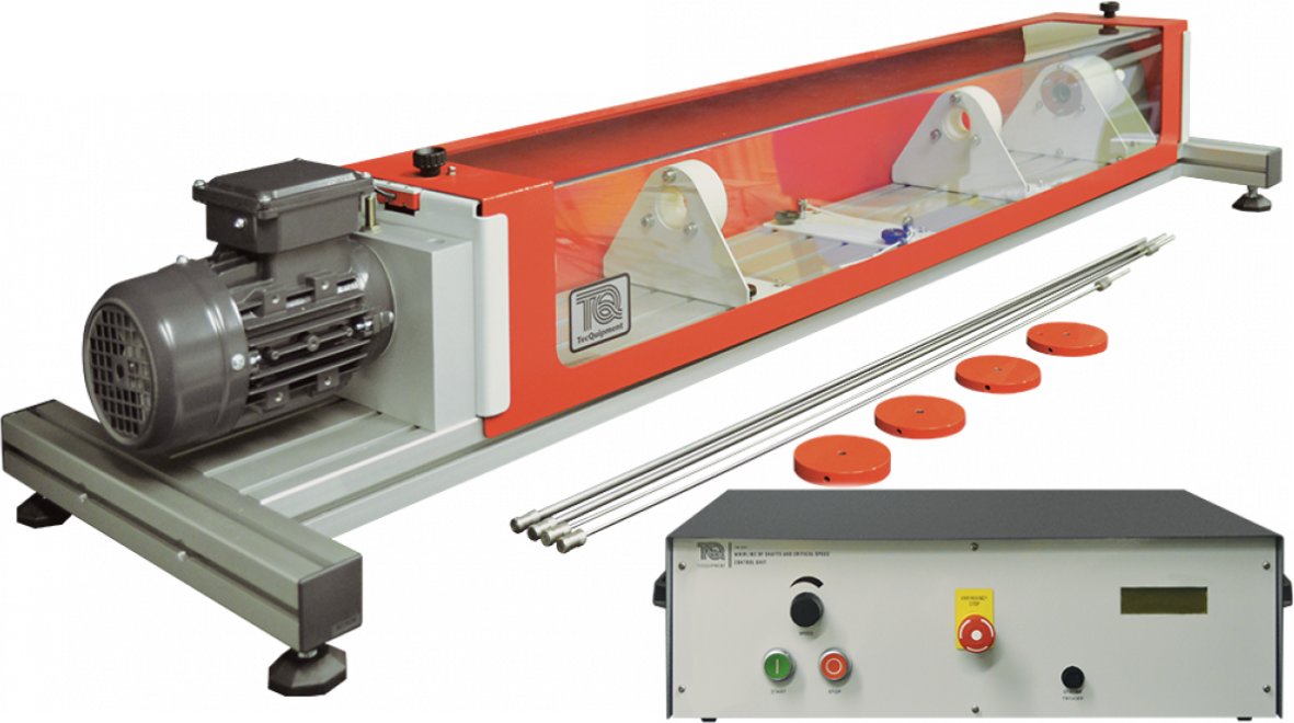 Aparato p/investigar deformaciones de ejes en rotación y velocidades críticas TM1001