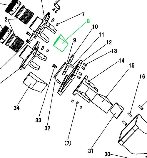 Repuesto p/cabezal de microscopio B1-220A/ASC: Right angle prism (3) DI-90_SM1-14 1101000303061