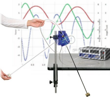 Conjunto p/estudiar experimentalmente la Aceleración Centrípeta que se presenta en un Péndulo EX-5505A