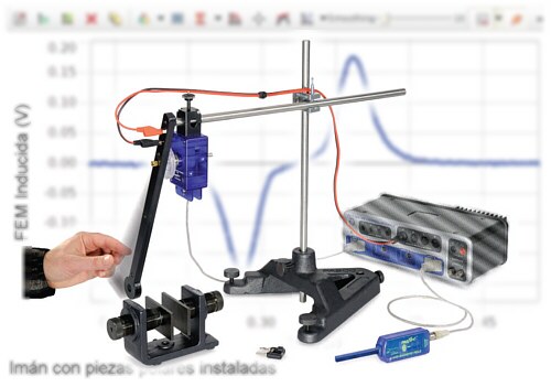 Conjunto p/estudiar experimentalmente la Ley de Faraday para la Inducción de Fuerza Electromotriz EX-5541A