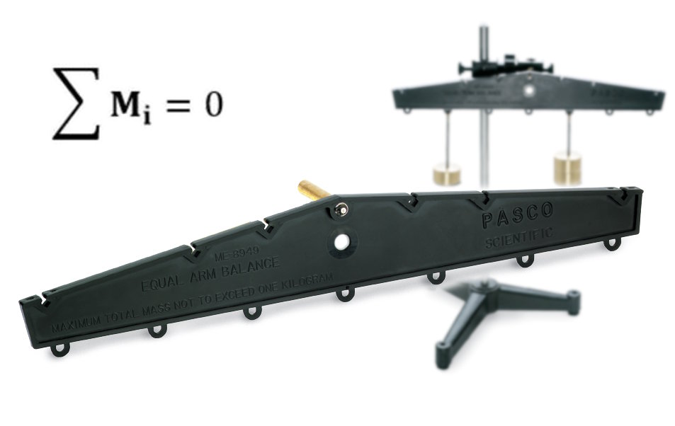 Balanza de brazos iguales c/tomas múltiples p/estudiar sumas estáticas de momentos ME-8949