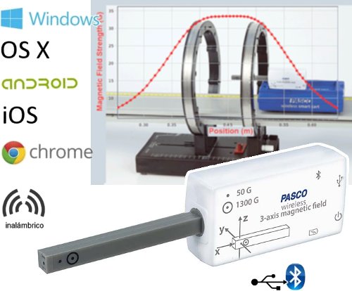 Sensor de campo magnético 3D, inalámbrico PS-3221